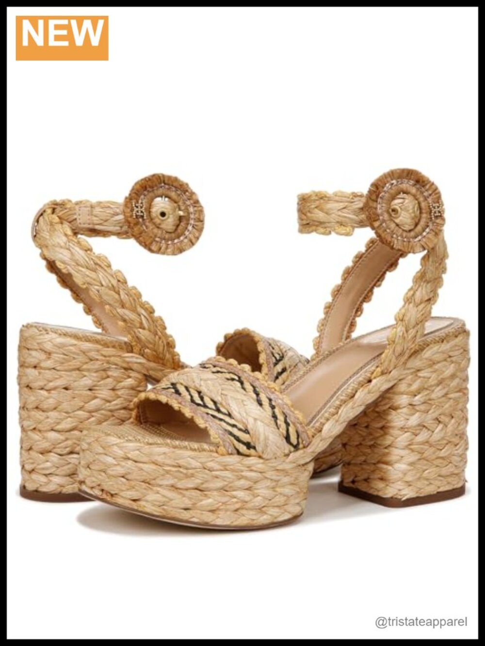Braid Woven Ankle Wrap Platform Heeled Sandals Open Toe Buckle
